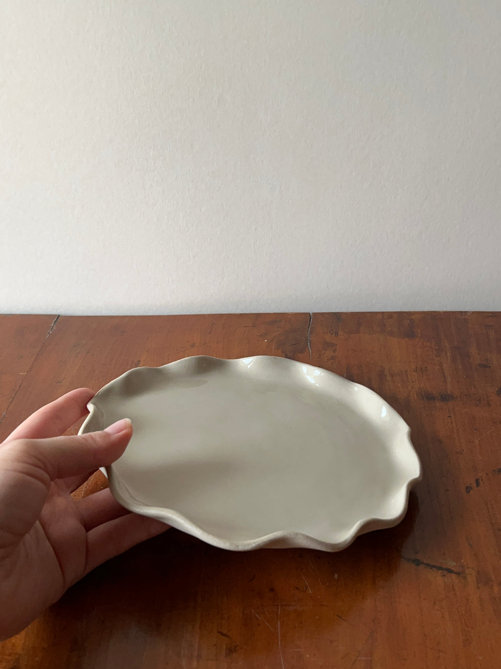 Handmade Ceramic Wavy Dessert Plate