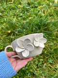 Custom Ceramic Flower Mug | Handmade ceramics | 500ml & 350ml