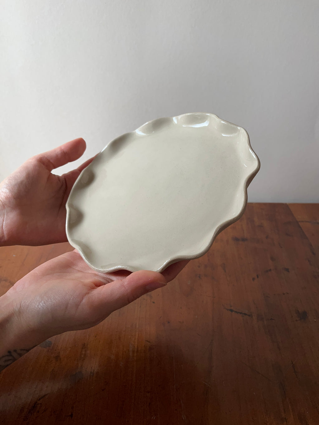 Handmade Ceramic Wavy Dessert Plate