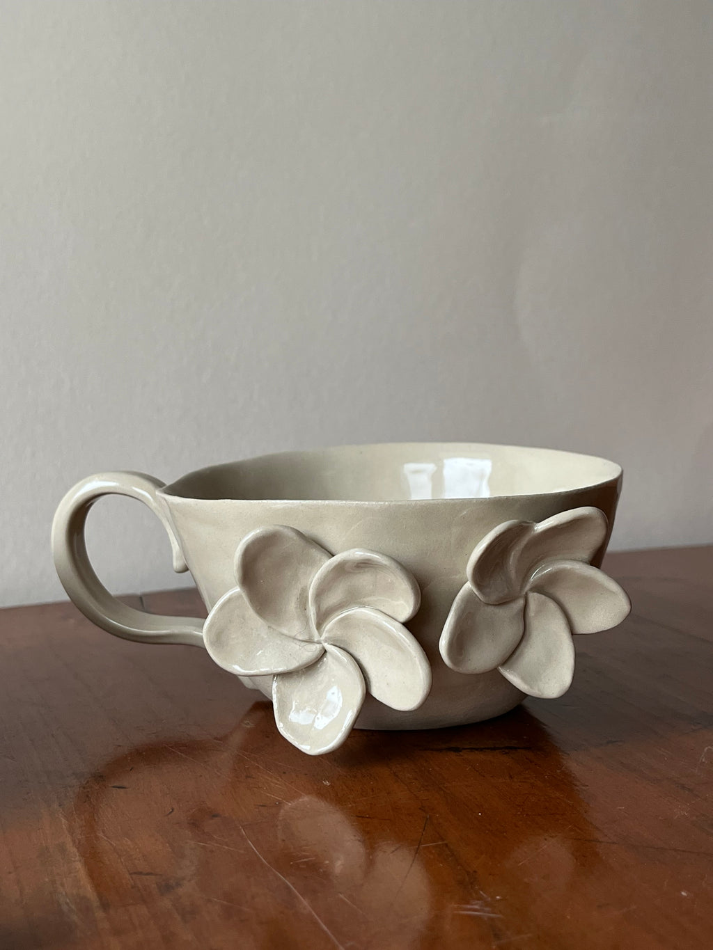 Custom Ceramic Flower Mug | Handmade ceramics | 500ml & 350ml