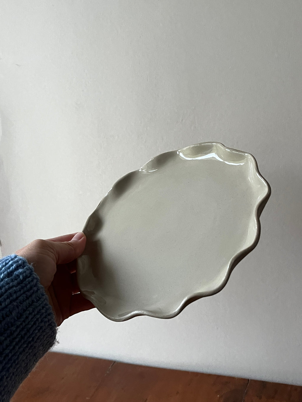 Handmade Ceramic Wavy Dessert Plate