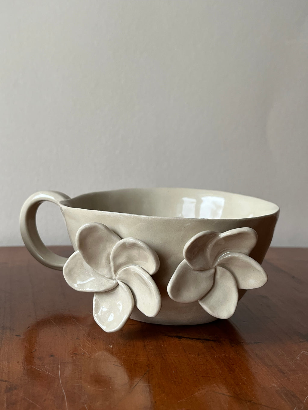 Custom Ceramic Flower Mug | Handmade ceramics | 500ml & 350ml