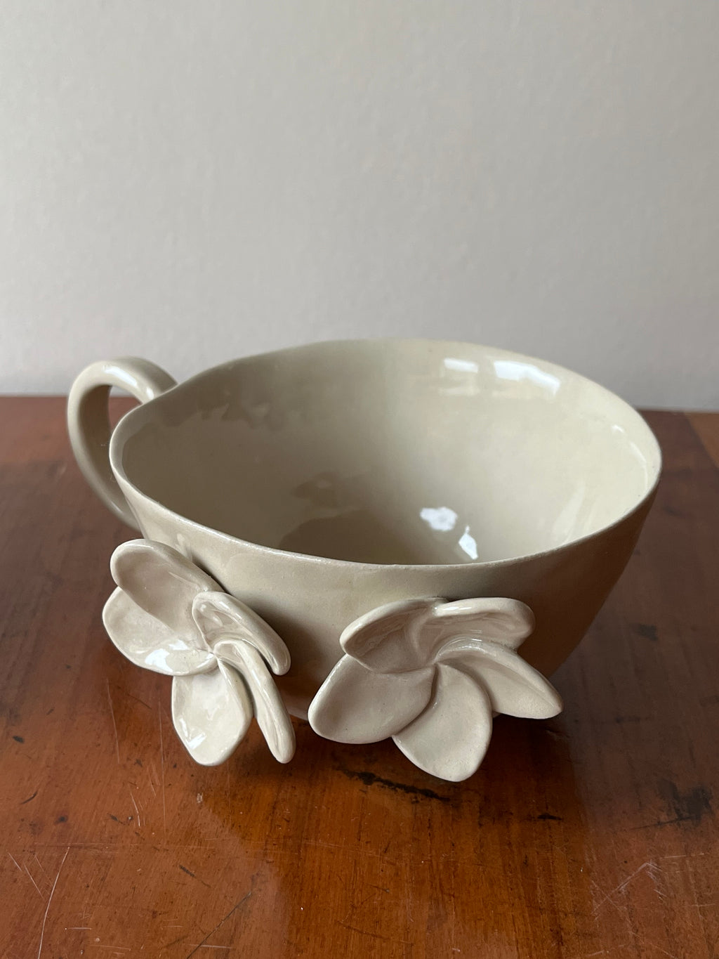 Custom Ceramic Flower Mug | Handmade ceramics | 500ml & 350ml