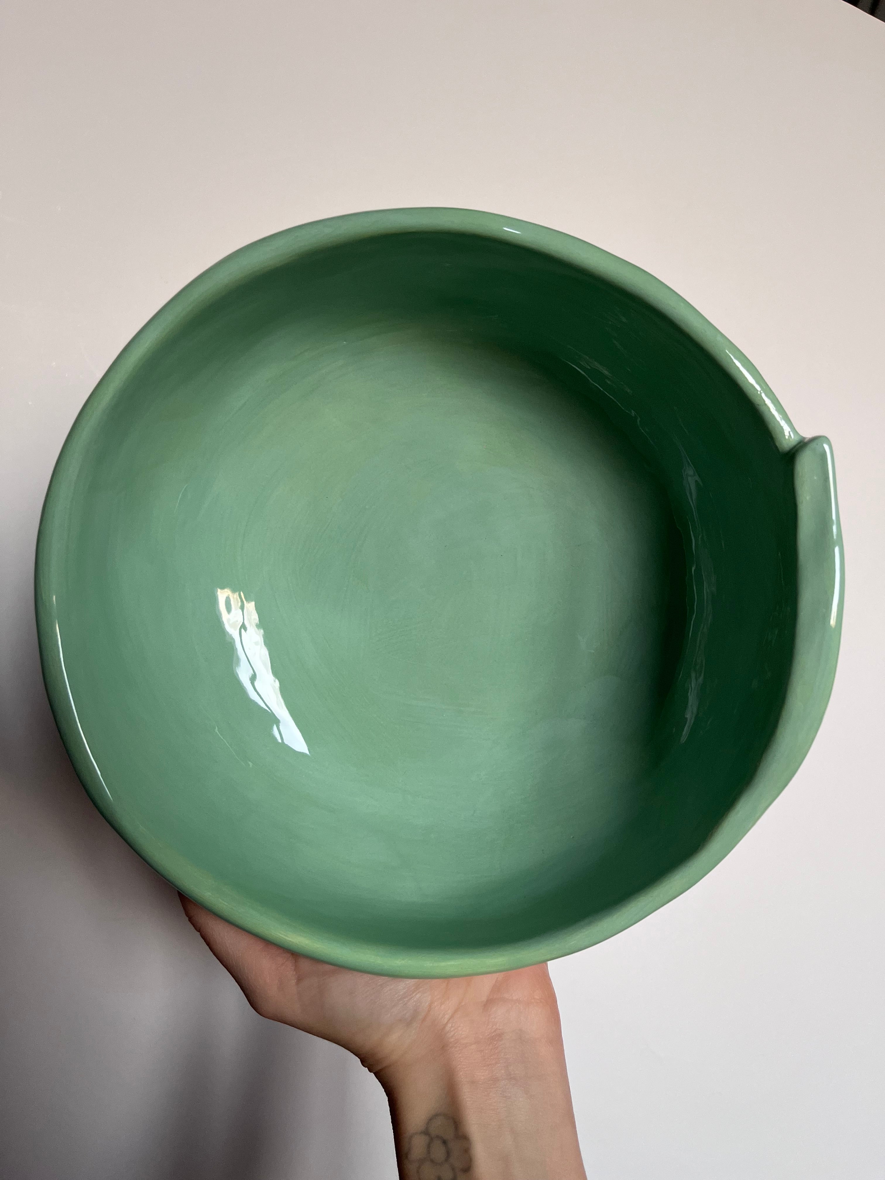Handmade Ceramic Leaf Bowl | Green Bowl | Decorative Ceramics
